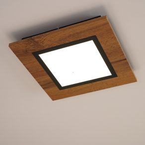 Lampă LED pentru tavan cu efect de lemn - Lea Globo 67292D2