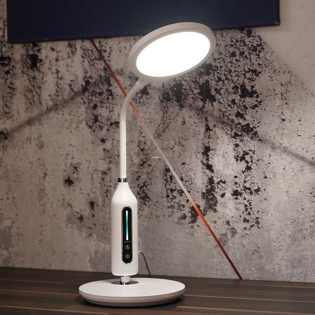 Lampa de masă cu LED reglabilă cu comutator tactil 9 W, alb rece-cald, alb 40 cm - Fruggy Globo 58435W, 530 lm, 9 W, 230 V