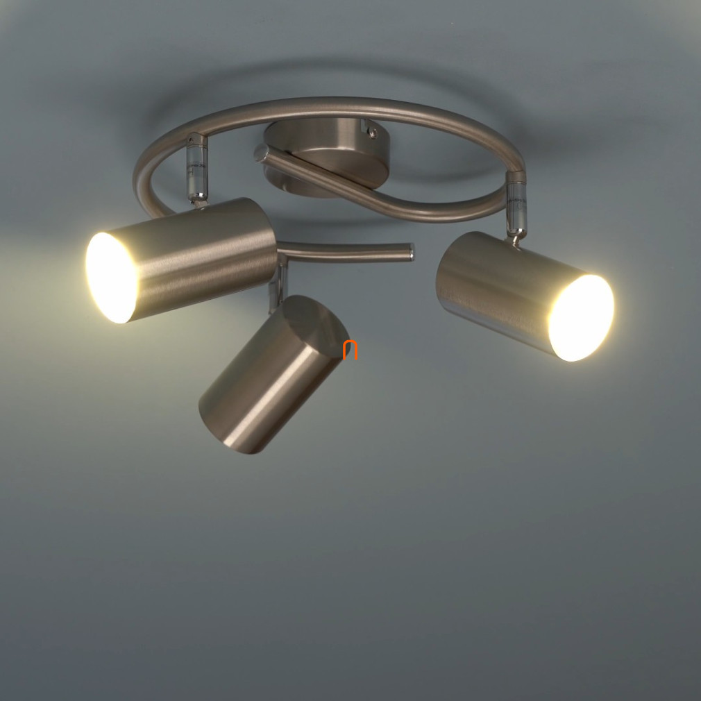 Lampa spot cu braț în formă de car, culoare nichel, cu 3 socluri - Allvi Globo 57914-3N