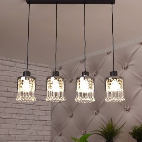   Lampă suspendată cu bile de sticlă și 4 socluri - Hendry Globo 15884-4H