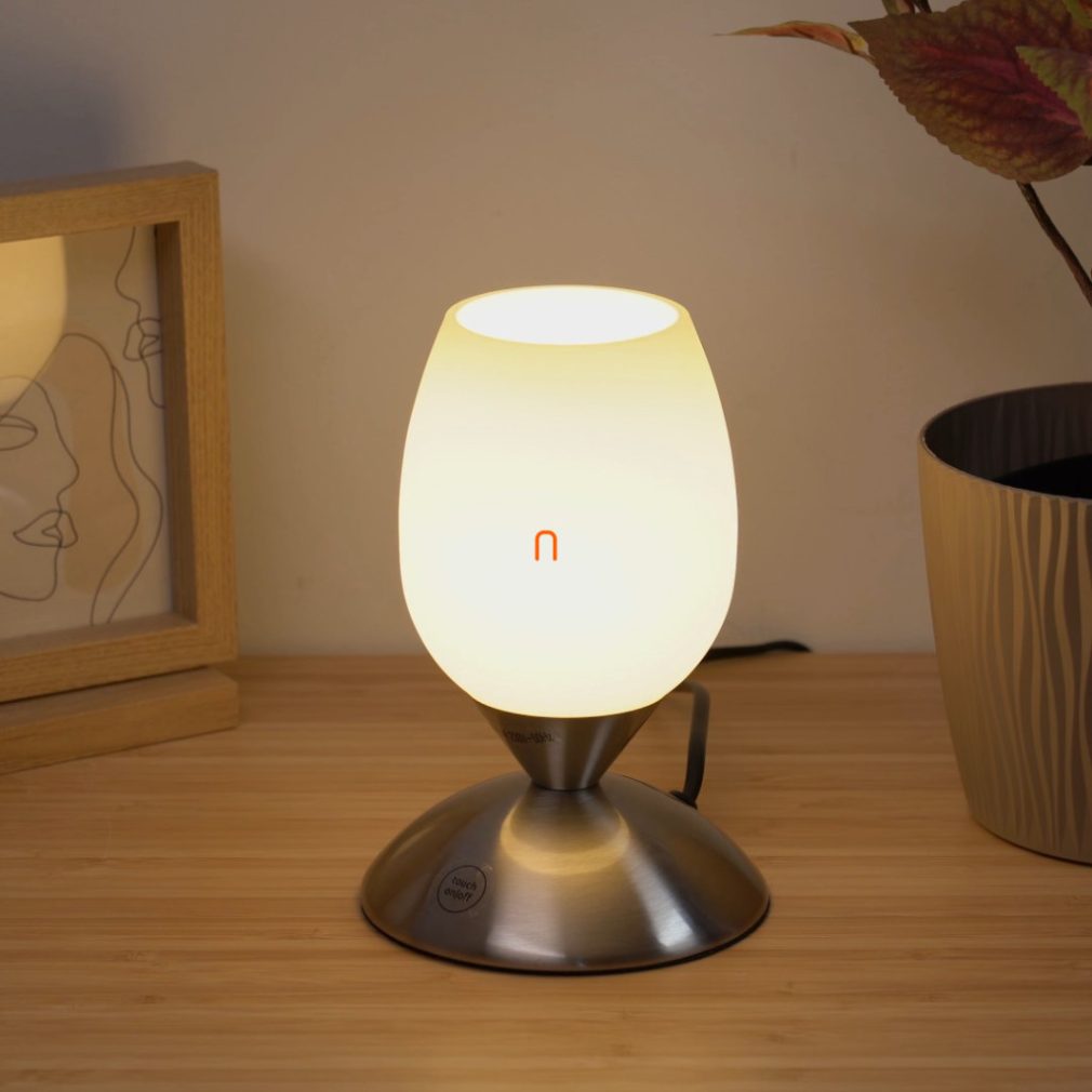Lampa de masă cu efect de ambianță, 18 cm - Kuwaita Globo 24007N, cu soclu 1xE14, 230 V