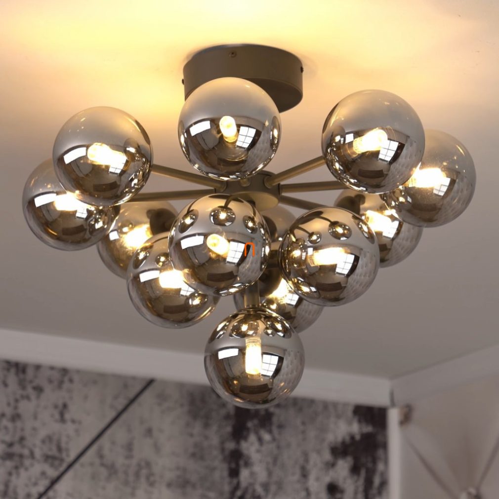 Lampa de tavan cu glob de sticlă, fum - Grappy Globo 56143-13D