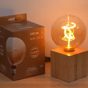   Bec decorativ LED E27, 4 W, 240 lm, 1800 K, sticlă chihlimbar cu efect de tranziție cromatică