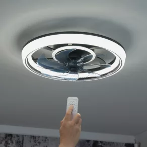   Lampă LED reglabilă pentru tavan, cu ventilator și telecomandă - Cirilla Globo 03644