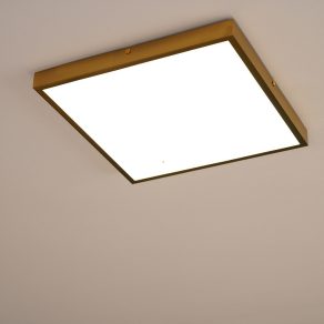   Lampă LED de tavan cu ramă aurie, 35x35 cm - Tibey Globo 12382-22