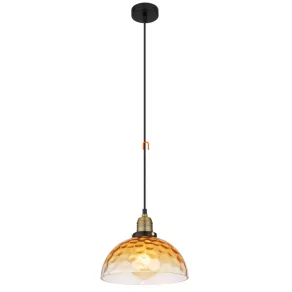   Lampă suspendată în culoarea chihlimbar, 25 cm - Salvy Globo 15786H1