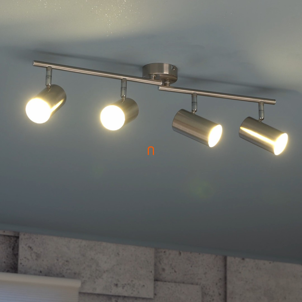 Lampa spot cu braț în formă de car, culoare nichel, cu 4 socluri - Allvi Globo 57914-4N