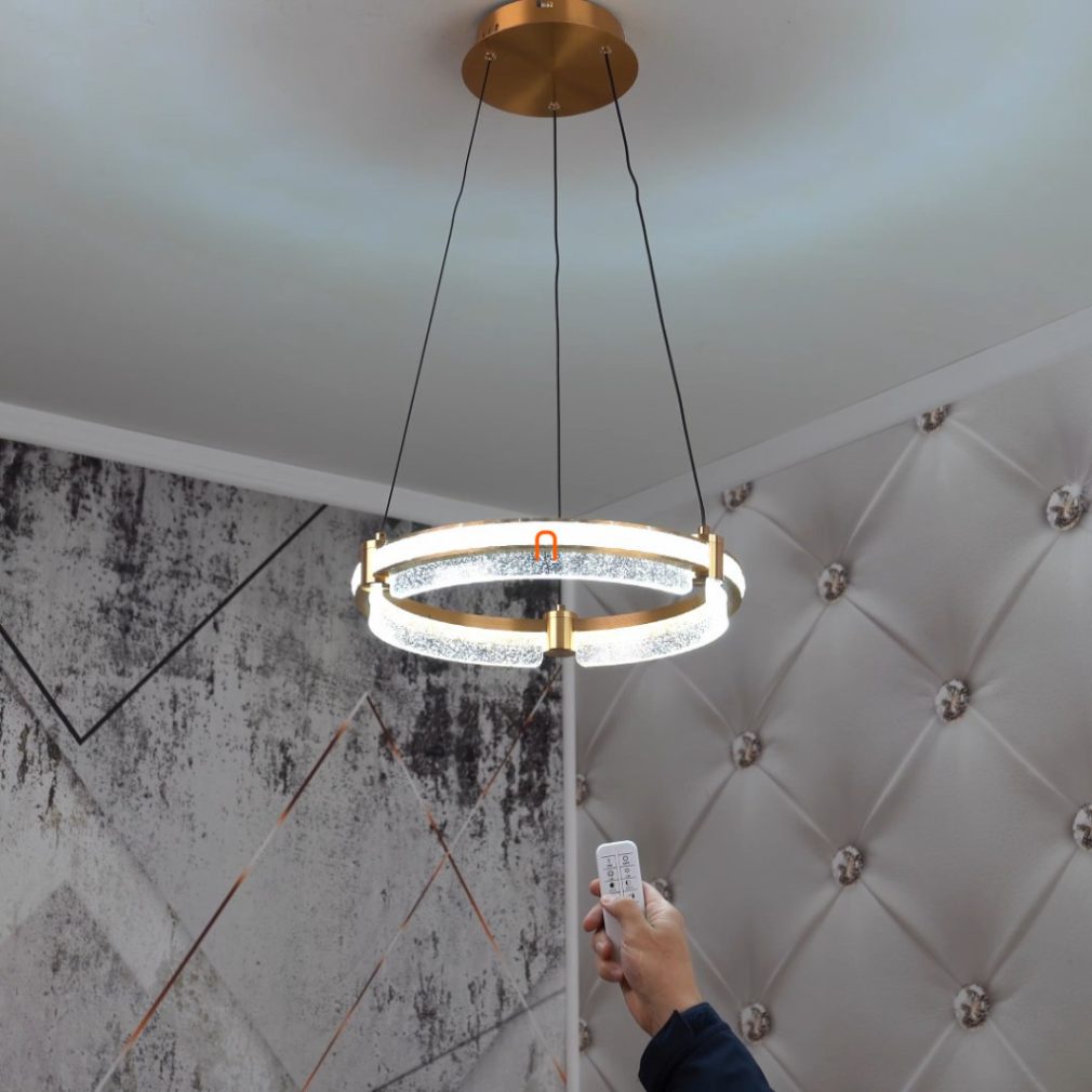 Lampa suspendată cu LED cu incrustat de cristal - Blondie Globo 67196-36H