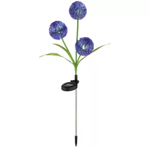   Ceapă decorativă LED violet-floare, montată pe sol, alimentată cu energie solară - Globo 33599P