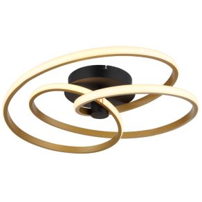   Lampă LED pentru tavan cu efect de bandă, negru mat - Glyxar Globo 67183-40G