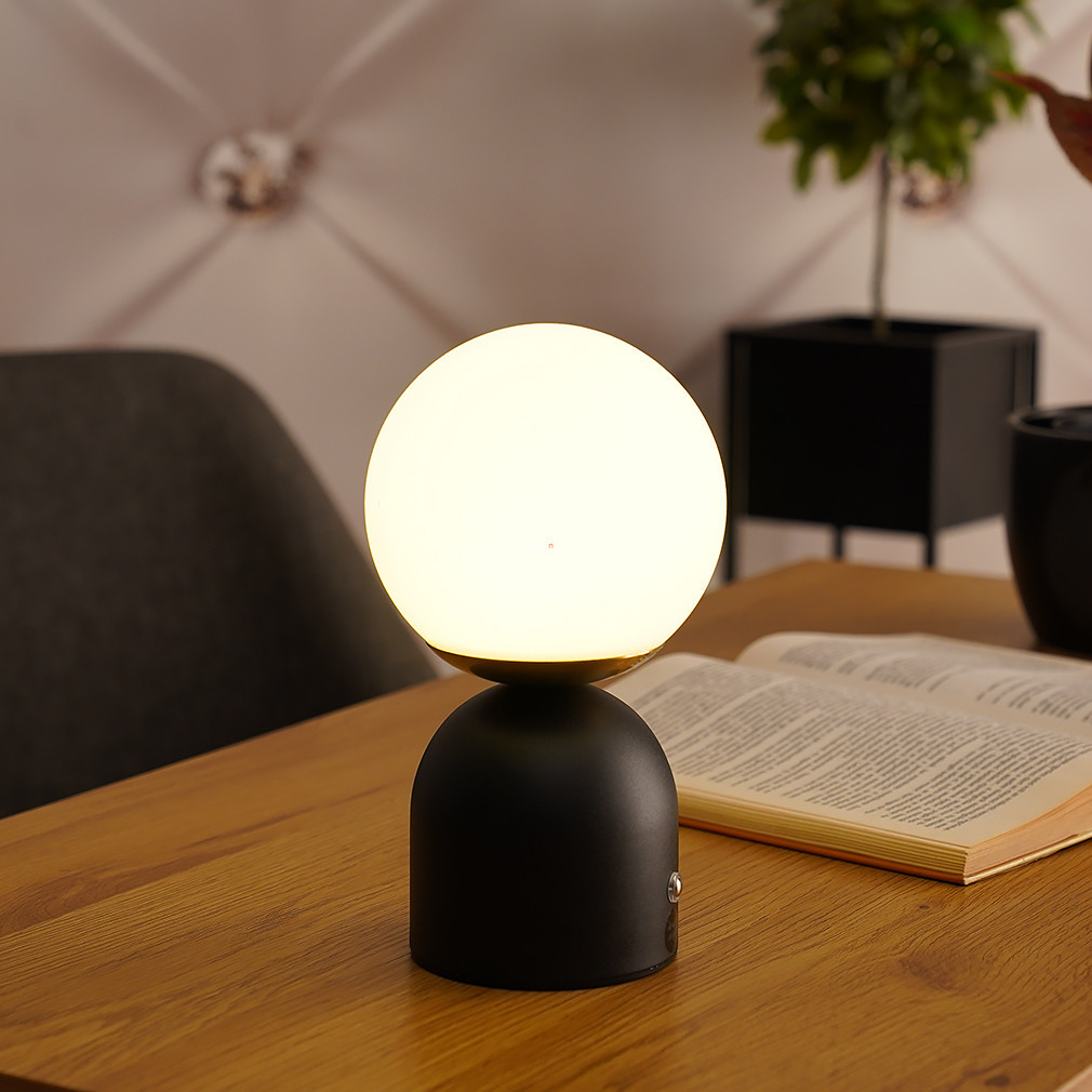 Lampa LED portabilă de birou, 21 cm - Julsy Globo 21006S, memorie, USB, acumulator, reîncărcabilă, 2700-4000-6500 K, 189 lm, 2,5 W