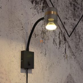   Aplică cu braț flexibil, culoare auriu-fum - Trabby Globo 57916W