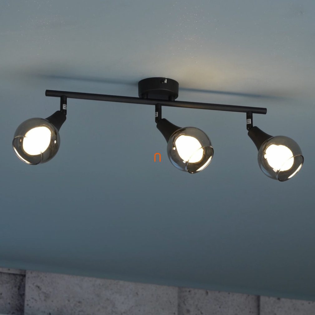 Lampa spot cu braț cu 3 socluri, fum - Glyptar Globo 57904-3