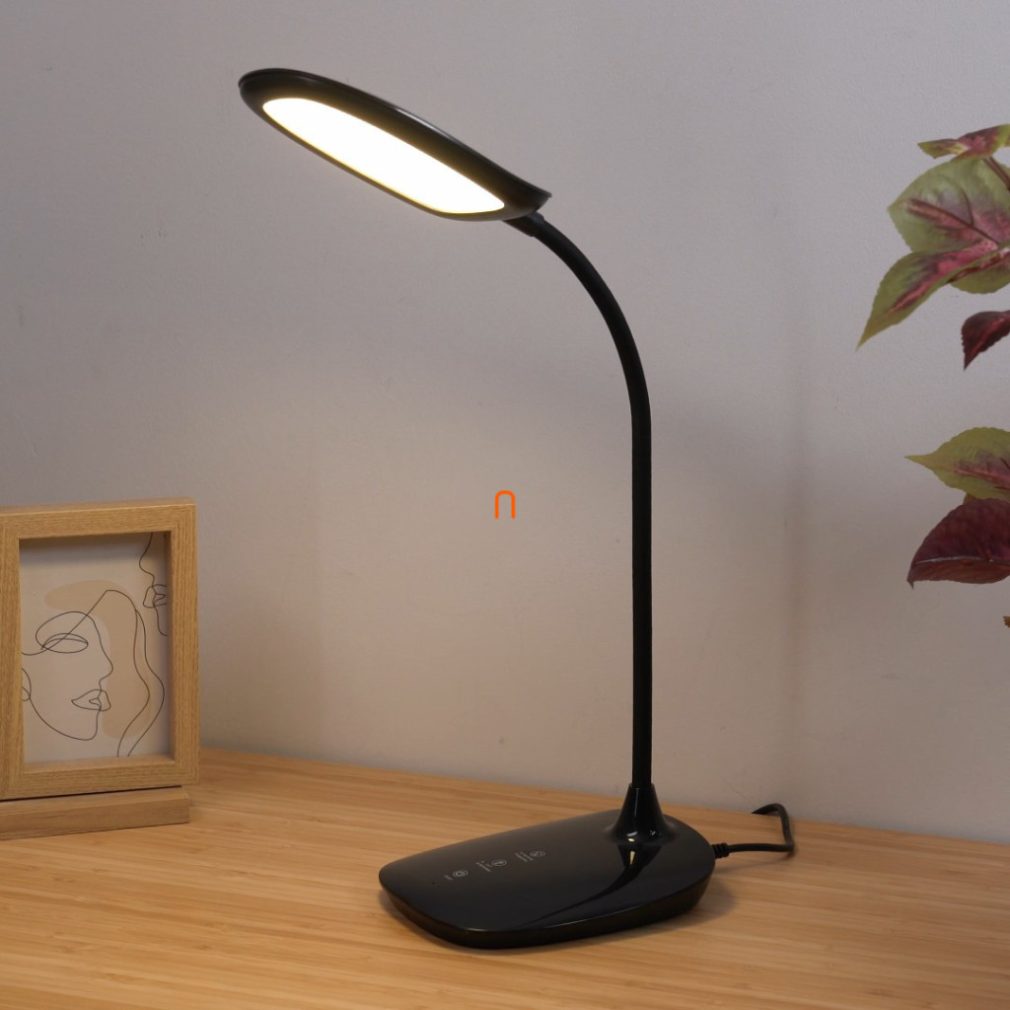 Lampa LED de masă reglabilă, 40 cm - Botal Globo 58455B, memorie, lumină de veghe, reglabilă, cablu de 1,3 m, 4000-3000-6500 K, 520 lm, 9 W, 230 V