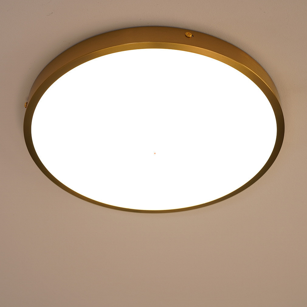 Lampă LED rotundă pentru tavan cu ramă aurie - Tibey Globo 12381-22