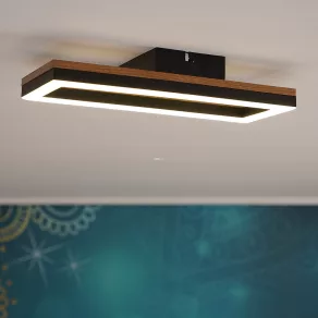   Lampă LED pentru tavan cu efect de lemn - Beatrix Globo 67297D1