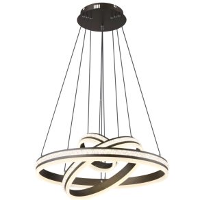   Lampă LED suspendată cu telecomandă și decor din cristal - Grouni Globo 67314-70H