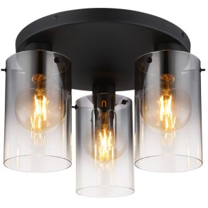   Lampă de tavan de culoare fumurie cu 3 socluri - Florentina Globo 15907-3D