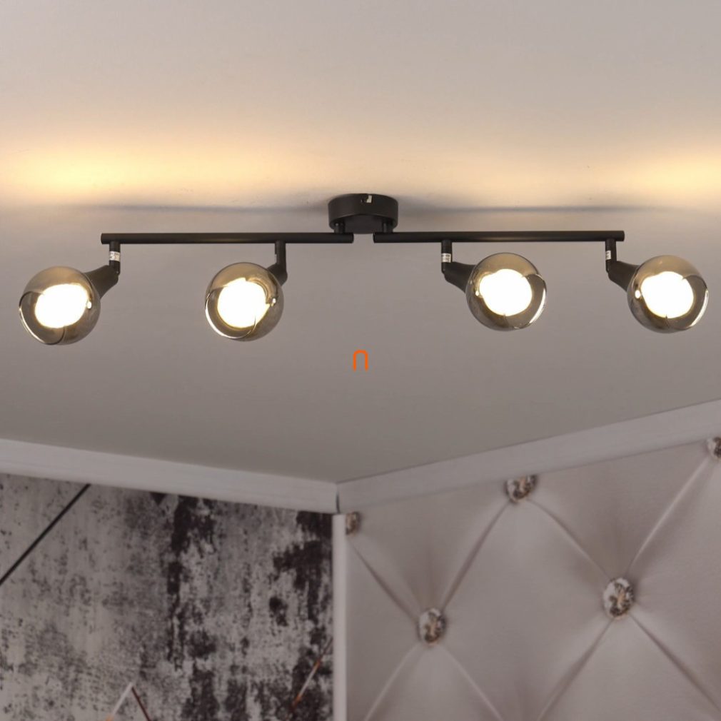 Lampa spot cu braț cu 4 socluri, fum - Glyptar Globo 57904-4