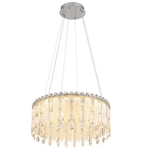   Candelabru elegant cu telecomandă și cristale în formă de pene - Klunka Globo 67176-58