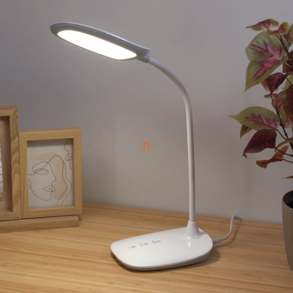 Lampa LED de masă reglabilă, 40 cm, alb - Botal Globo 58455W, memorie, lumină de veghe, reglabilă, cablu de 1,3 m, 4000-3000-6500 K, 520 lm, 1 W, 230 V