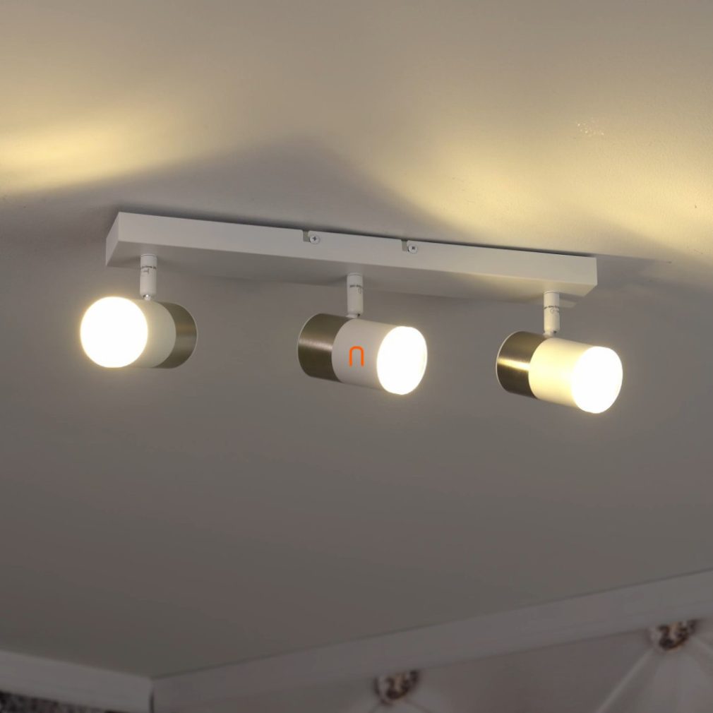 Lampa spot cu braț și 3 socluri, alb - Brisbon Globo 57851-3
