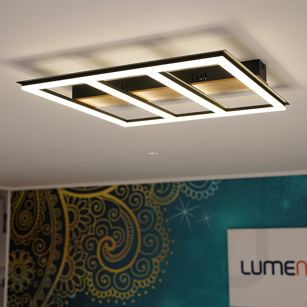 Lampa LED de tavan cu efect de lemn - Froomy Globo 67291-30