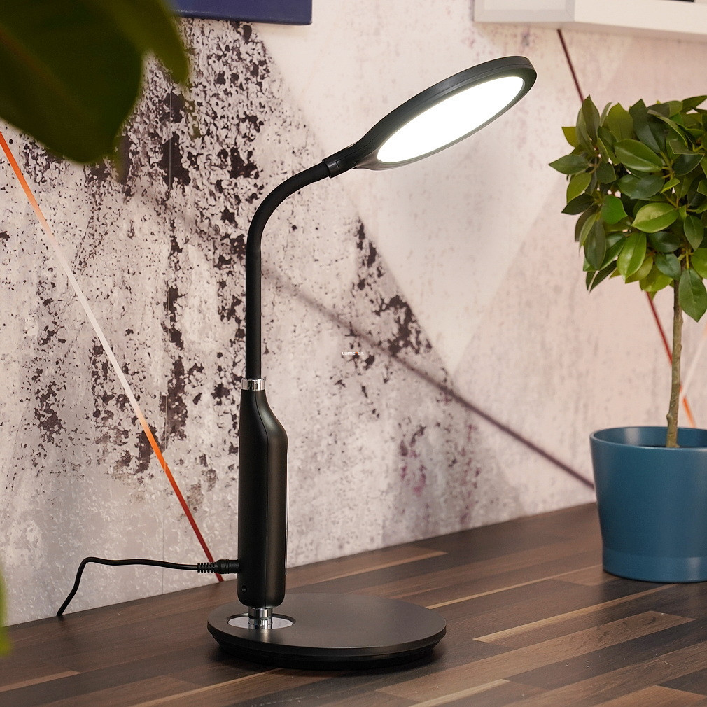 Lampa de masă cu LED reglabilă, culoare negru mat, 40 cm - Fruggy Globo 58435B, memorie, 3000-4000-6500 K, 530 lm, 9 W, 230 V