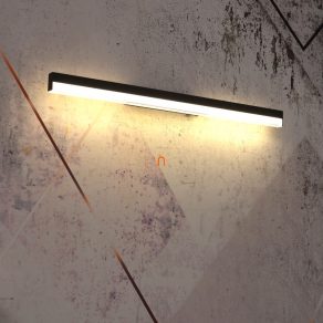   Lampă LED reglabilă, montată pe perete, în culoare negru mat, 60 cm - Sallo Globo 41926B