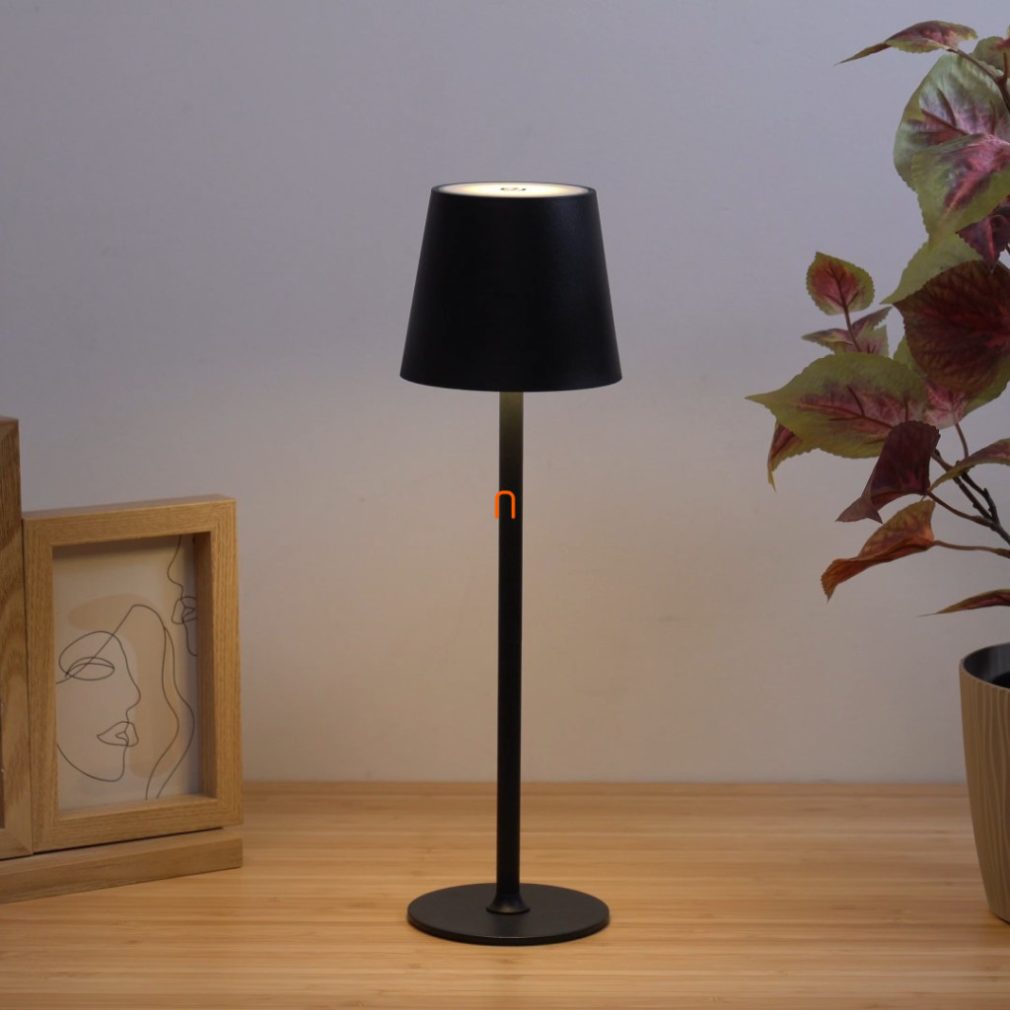 Lampa LED de masă reglabilă, 36 cm - Vannie Globo 58438G, memorie, acumulator, reglabilă, reîncărcabilă, portabilă, rezistentă la stropire, cablu de 1,5 m, 3000 K, 130 lm, 3 W, 230 V