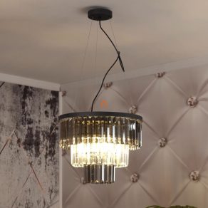   Lampă suspendată elegantă cu cristale prismatice fumurii - Naxis Globo 15695H