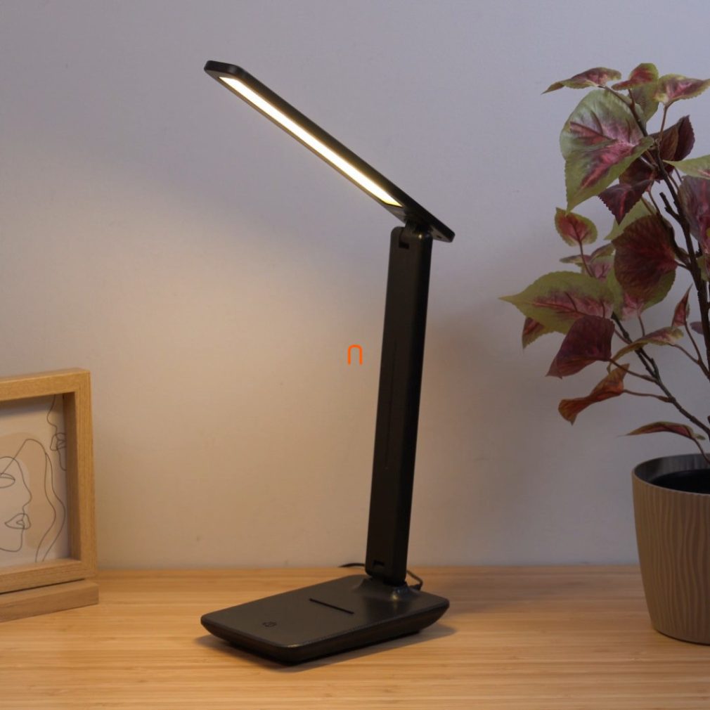 Lampa de masă cu LED reglabilă - efect piele 50 cm - Brighton Globo 58439S, cu intensitate reglabilă, cablu USB, cablu de 1,2 m, 2700-6500-4000 K, 570 lm, 5 W, 230 V