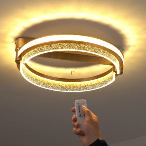   Lampă LED cu intensitate reglabilă pentru tavan, cu incrustări din cristal - Blondie Globo 67196-36