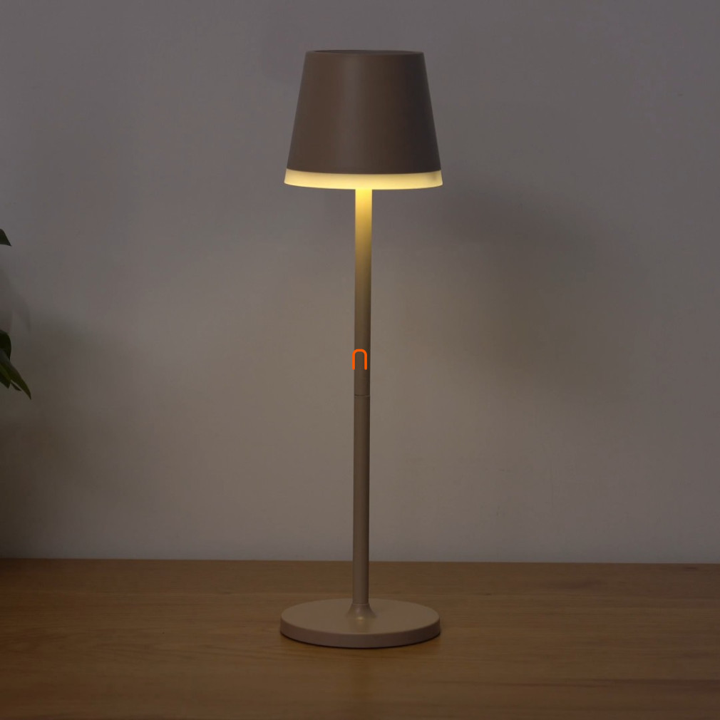 Lampa de masă cu panouri solare, înălțime reglabilă, culoare nisipiu - Globo 36637S