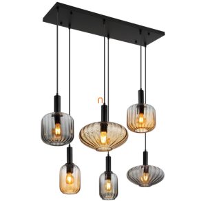   Lampă suspendată cu 6 socluri, diverse nuanțe - Valletta Globo 15719-6