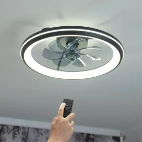   Lampă LED reglabilă pentru tavan, cu ventilator și telecomandă - Celeste Globo 03643