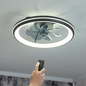   Lampă LED reglabilă pentru tavan cu ventilator, fără cutie, cu telecomandă - Celeste Globo 03643