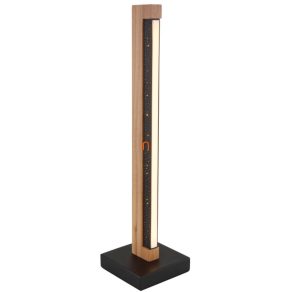   Lampă LED de masă în formă de stea, efect lemn, 48 cm - Starla Globo 67849T, comutator basculant, cablu de 1,6 m, 3000 K, 160 lm, 8 W, 230 V