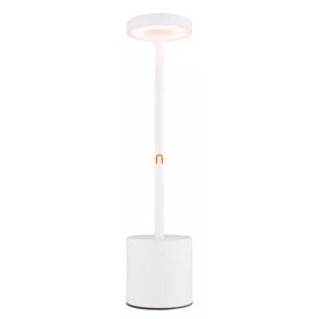  Lampă LED de masă reglabilă, albă, 34 cm - Polina Globo 21019W, alimentată cu baterie, reîncărcabilă, portabilă, cu intensitate reglabilă, cu cablu de 0,8 m, 2000-7000-3500 K, 138 lm, 40 W, 230 V