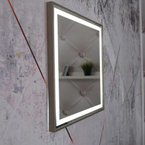   Oglindă LED cu control tactil, pătrată - Rivas Globo 84037