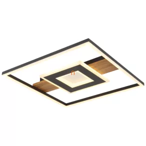   Lampă LED pătrată pentru tavan, cu efect de lemn, efect de cristal - Pikara Globo 67324-24