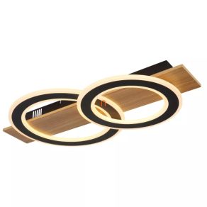   Lampă LED de tavan, 35x63 cm, efect lemn - Jayden Globo 48038-40