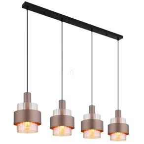   Lampă suspendată din sticlă cu 4 socluri - Milley Globo 15560-4HA