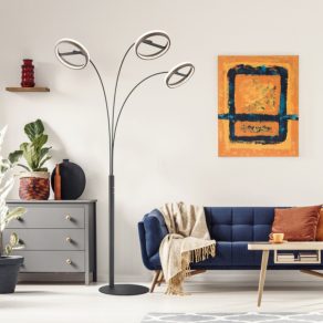   Lampă de podea LED reglabilă, 3 ramuri, 1,9 m - Della Globo 67179S1