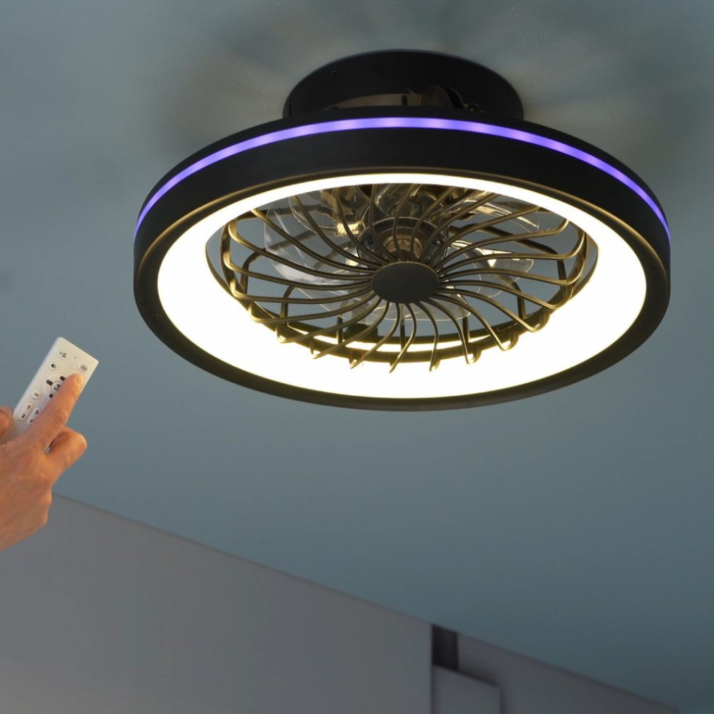 Lampa LED de tavan cu ventilator reglabil și telecomandă - Deanne Globo 03665