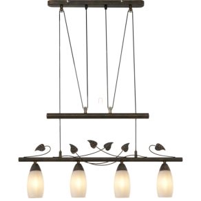   Lampă suspendată cu decorațiuni din foiță metalică, efect fier forjat, înălțime reglabilă - Venezia Globo 30800423X