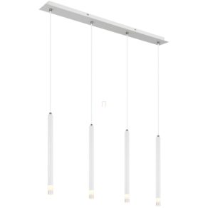   Lampă suspendată, albă, cu 4 socluri - Ryan Globo 15629W-4