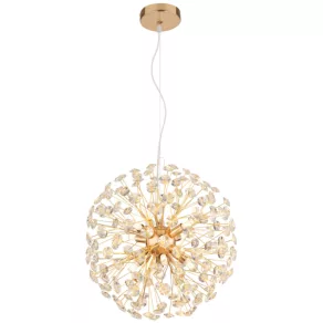   Lampă suspendată de design, în formă de păpădie din cristal, de culoare aurie, 40 cm - Katrina Globo 64135H1