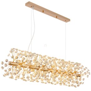   Lampă suspendată de designer, păpădie din cristal în culoarea auriu - Katrina Globo 64135H4