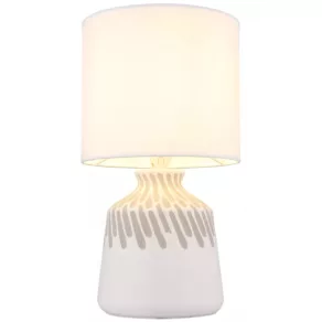   Lampă de masă din ceramică, culoare albă, 31 cm - Rela Globo 21733W - 1xE14, 230 V, IP20, cablu de 1,3 metri